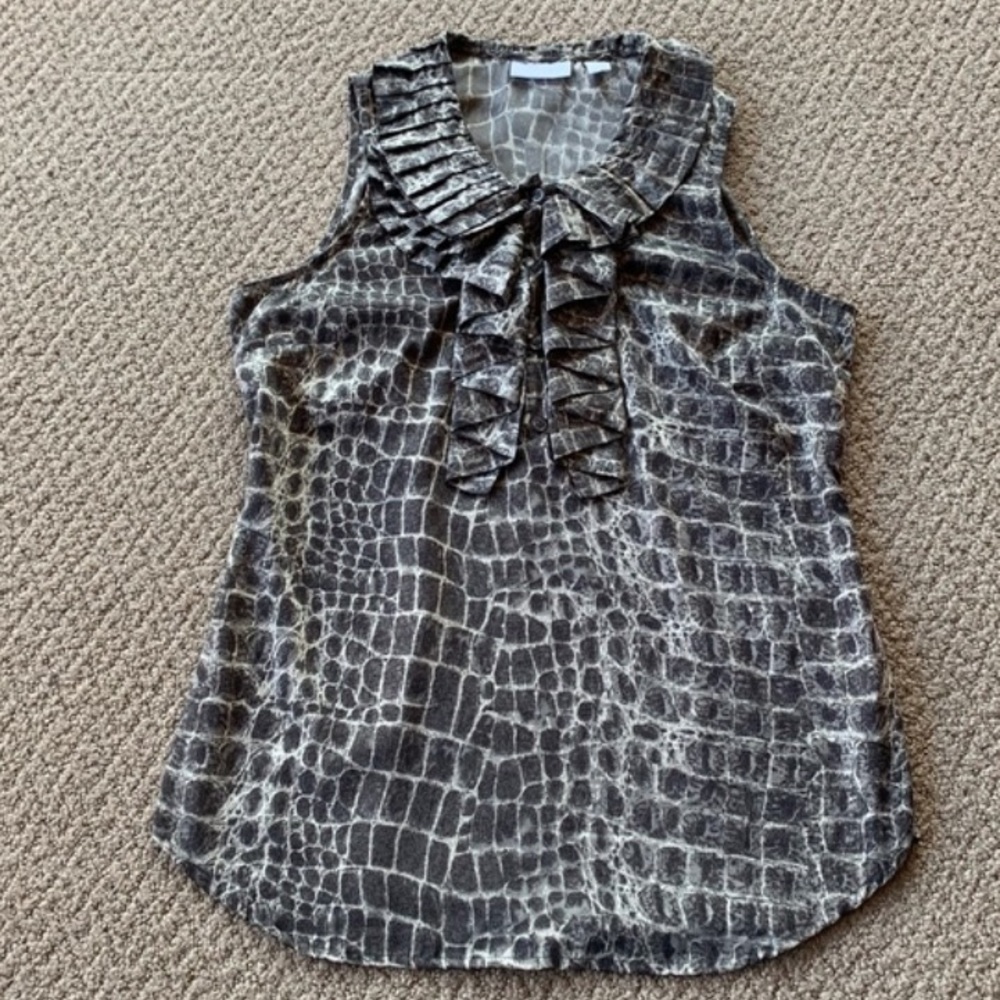 New York & Co Snake Print Blouse